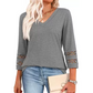 🌞cSommersalg 50% OFF🔥Fri V-hals topp for kvinner med 3/4 ermer