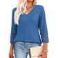 🌞cSommersalg 50% OFF🔥Fri V-hals topp for kvinner med 3/4 ermer