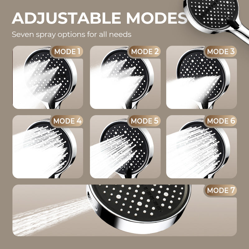 Høytrykksjusterbart regndusjhode