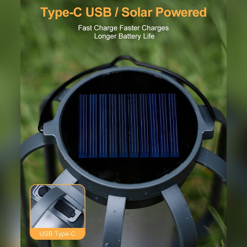 🔥Solar Lantern Outdoor Light med 4 moduser