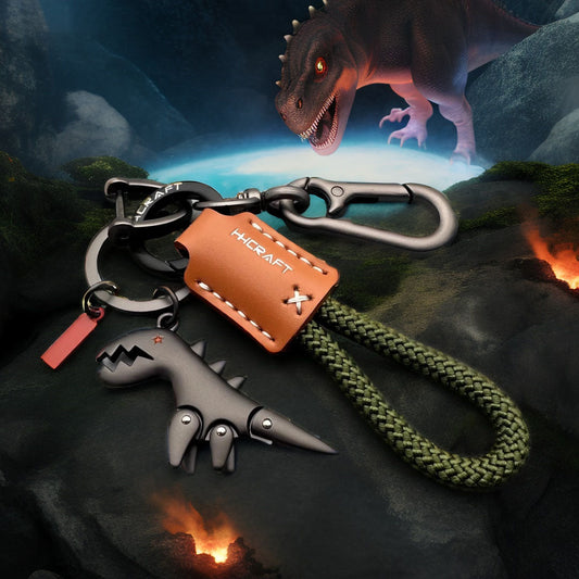 Aluminum Alloy Dinosaur Charm Paired with a Hand-woven Bracelet-🔥Second Item at 40% OFF