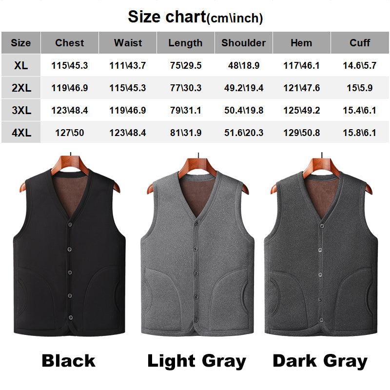 [warm gift] Men’s Winter Fleece Padded Insulation Vest