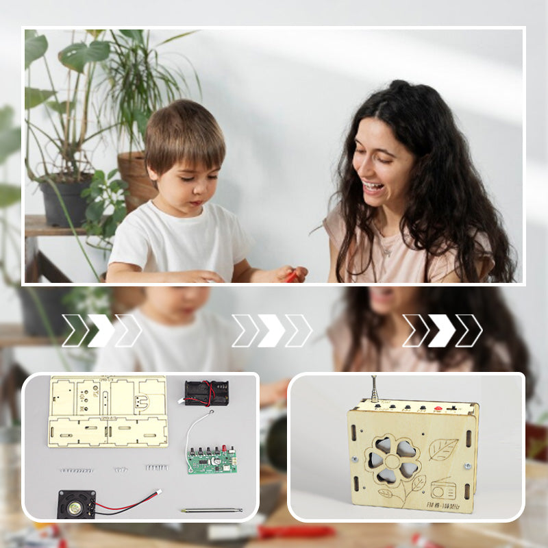 Pedagogiske barneleker DIY mini-radio