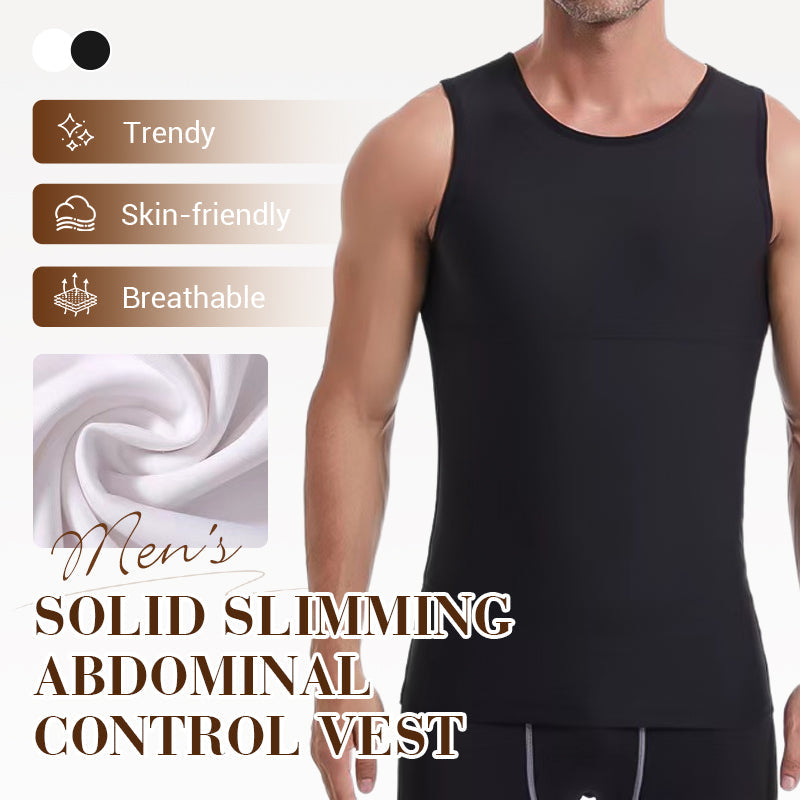 Men's Solid Slimming Abdominal Control Vest
