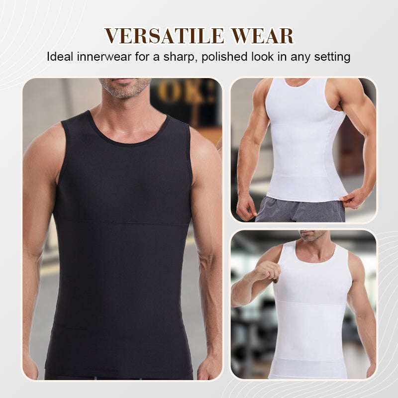 Men's Solid Slimming Abdominal Control Vest