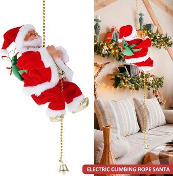 🎁Early Christmas Hot Sale 50% OFF🎅Electric Fireplace Climbing Santa Claus Musical Toys