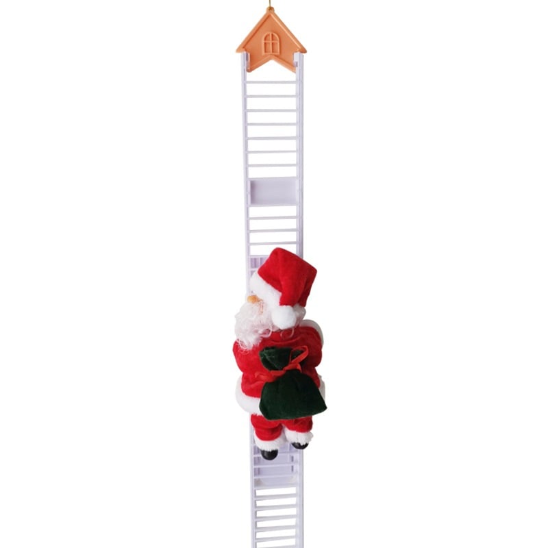 🎁Early Christmas Hot Sale 50% OFF🎅Electric Fireplace Climbing Santa Claus Musical Toys