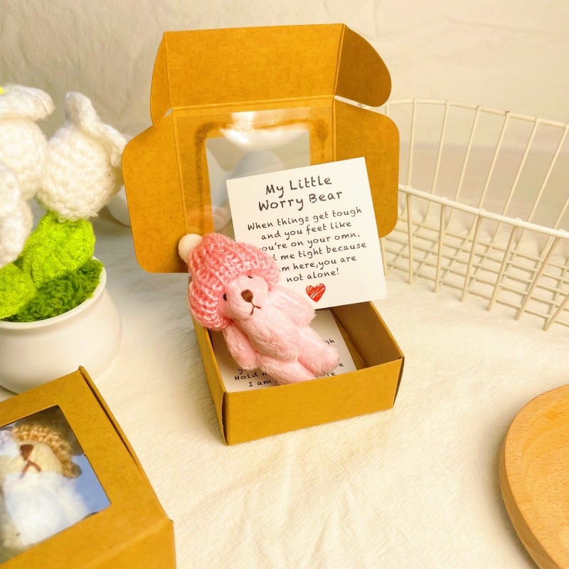 🔥Dernier jour prix spécial-50% de réduction🎁Mini ours en peluche fait main dans une boîte