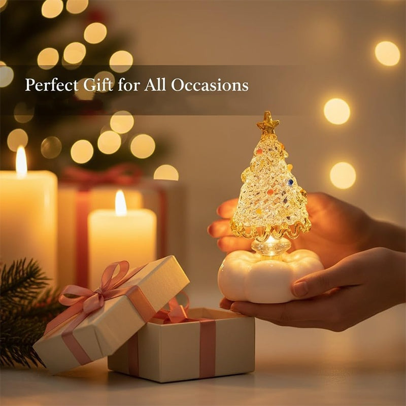 Håndlagde glasspynt til juletreet som kan roteres