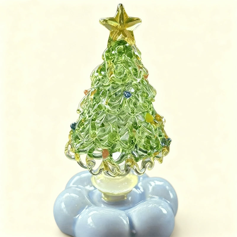 Håndlagde glasspynt til juletreet som kan roteres