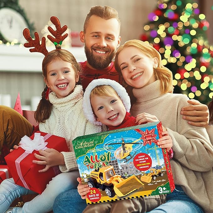 🔥Begrenset tidsbegrenset tilbud 60 % rabatt!!!🚗Adventskalender for gutter: Lekesett med konstruksjonsmaskiner i legerin
