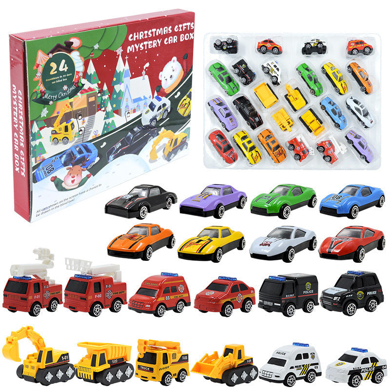 🔥Begrenset tidsbegrenset tilbud 60 % rabatt!!!🚗Adventskalender for gutter: Lekesett med konstruksjonsmaskiner i legerin
