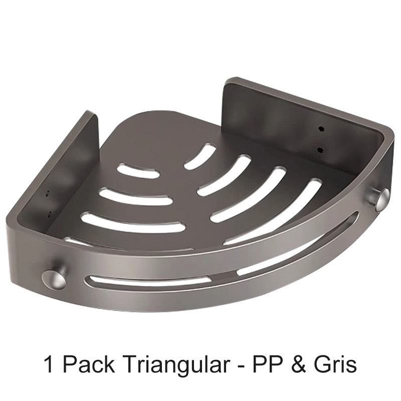 Hjørne dusjhylle uten boring med kroker