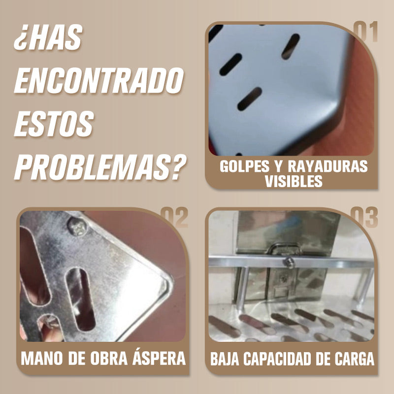 Hjørne dusjhylle uten boring med kroker