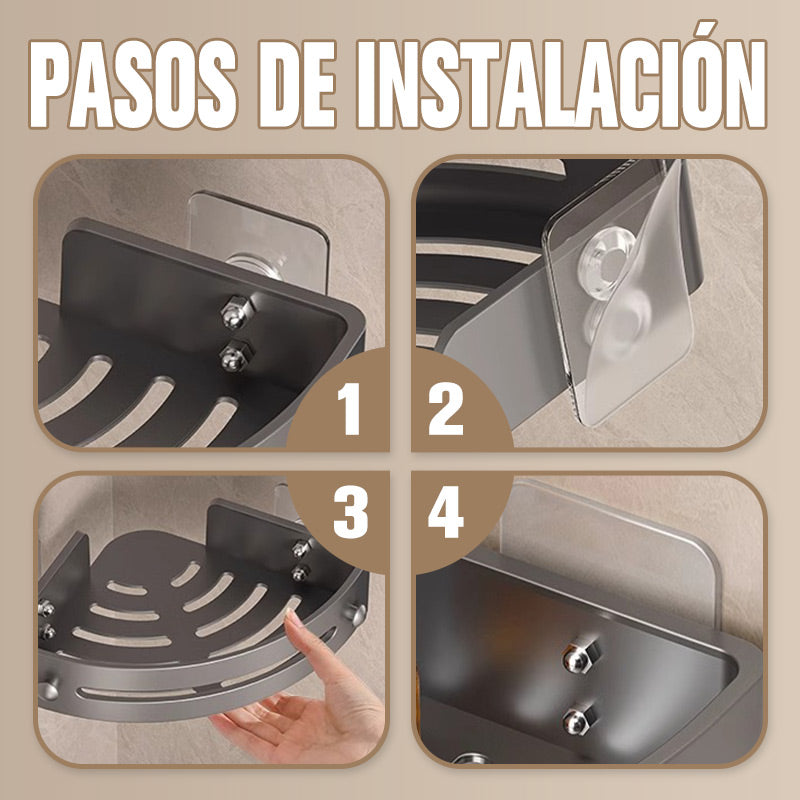 Hjørne dusjhylle uten boring med kroker