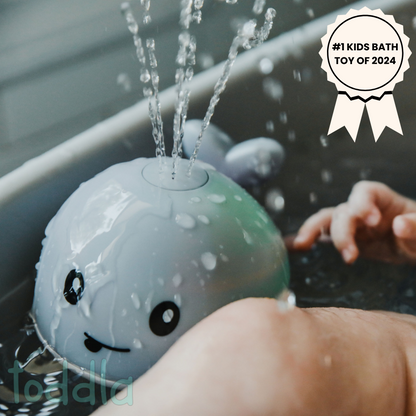 🐳 50 % RABATT! ✨ HVALBADLEKESAK – 3-i-1 spray- og sprutefunksjoner, flytende svømmepartner for barn, trygt og mykt materiale for barn i alderen 1–3 år 🛁🎁