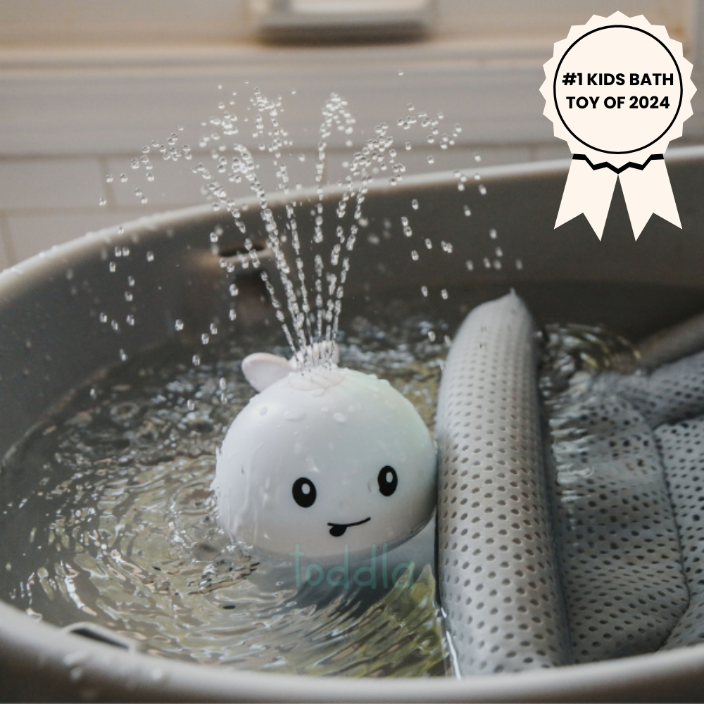🐳 50 % RABATT! ✨ HVALBADLEKESAK – 3-i-1 spray- og sprutefunksjoner, flytende svømmepartner for barn, trygt og mykt materiale for barn i alderen 1–3 år 🛁🎁