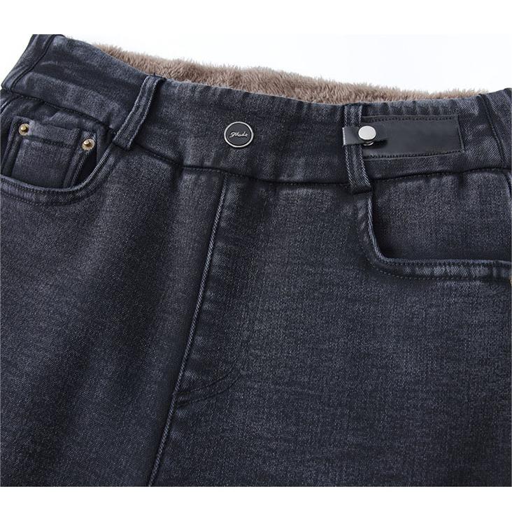 Høyt liv, smal passform, varm skinny jeans for kvinner