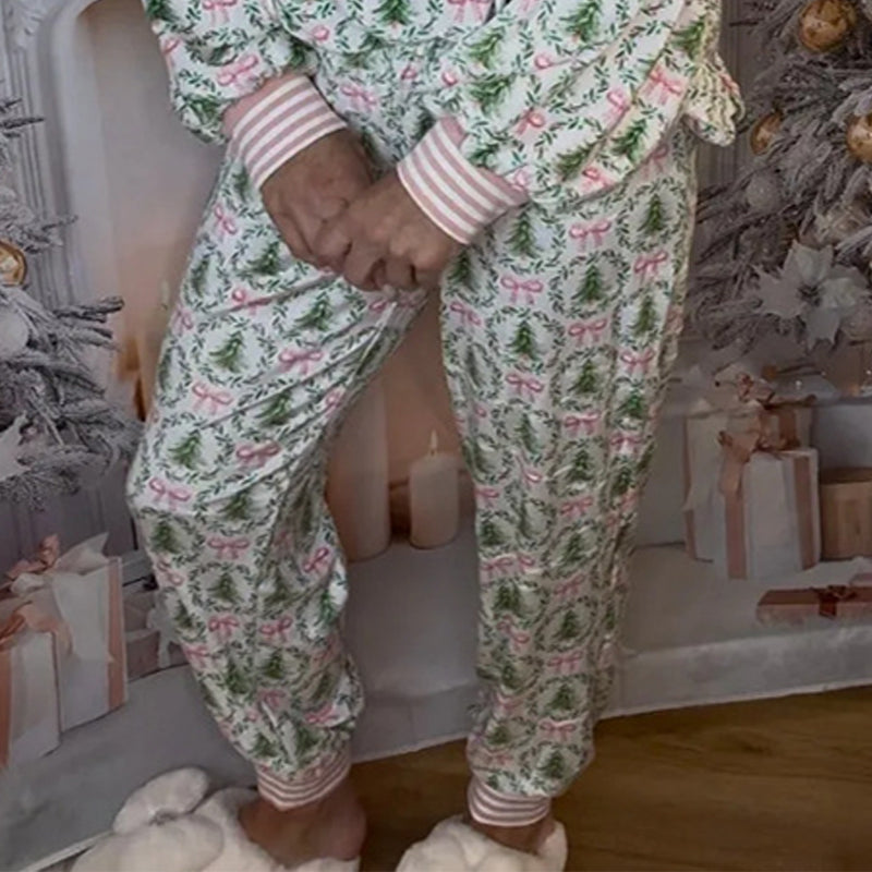 Cozy Christmas Long-Sleeve Top & Pants Set