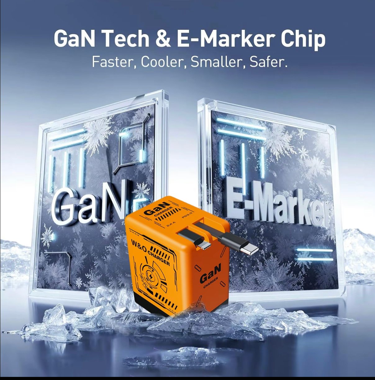 🏆2025 Flash Sale 50% off⚡50,000+ SOLD!💥🔥W&O 2-in-1 GaN 20W Fast Charger, Best Gifts