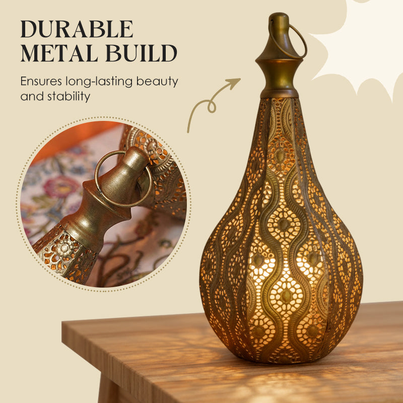 Hult metalllysestake-ornament