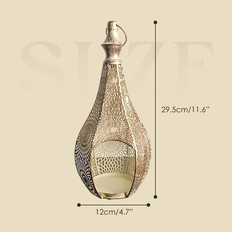 Hult metalllysestake-ornament