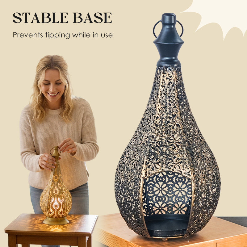 Hult metalllysestake-ornament