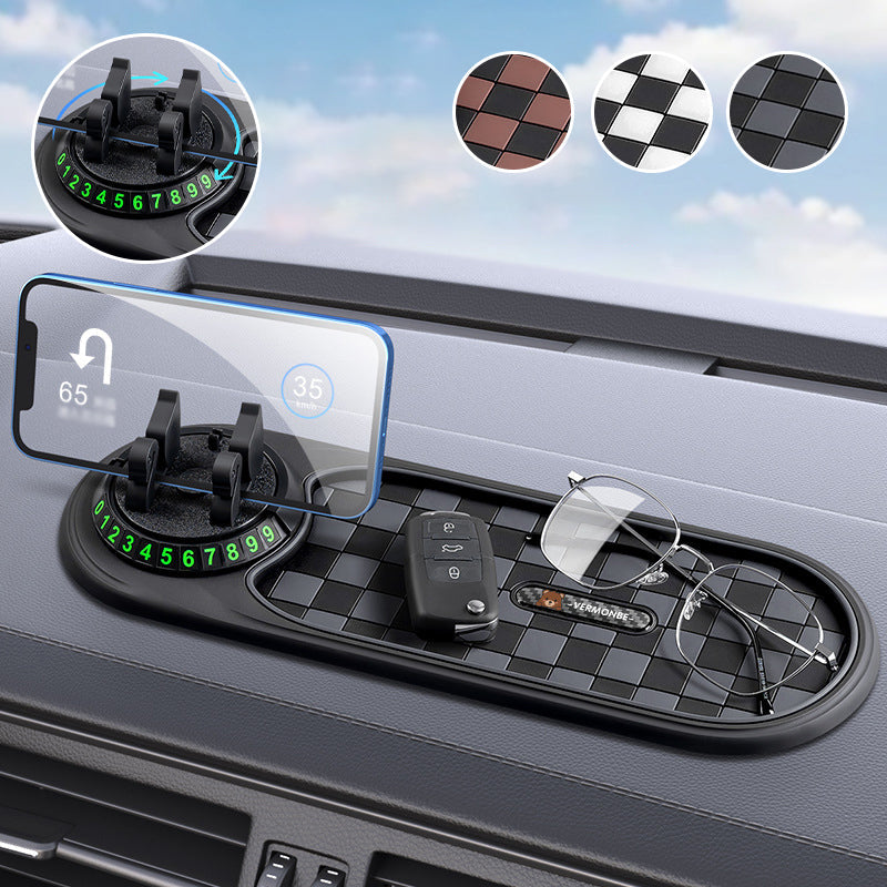 Car Dashboard Anti-Slip Mat with Phone Holder