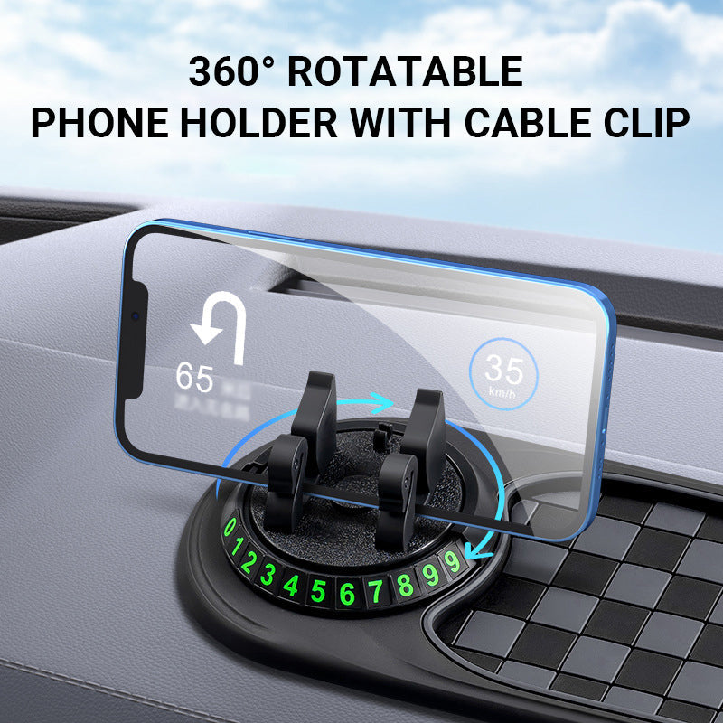 Car Dashboard Anti-Slip Mat with Phone Holder