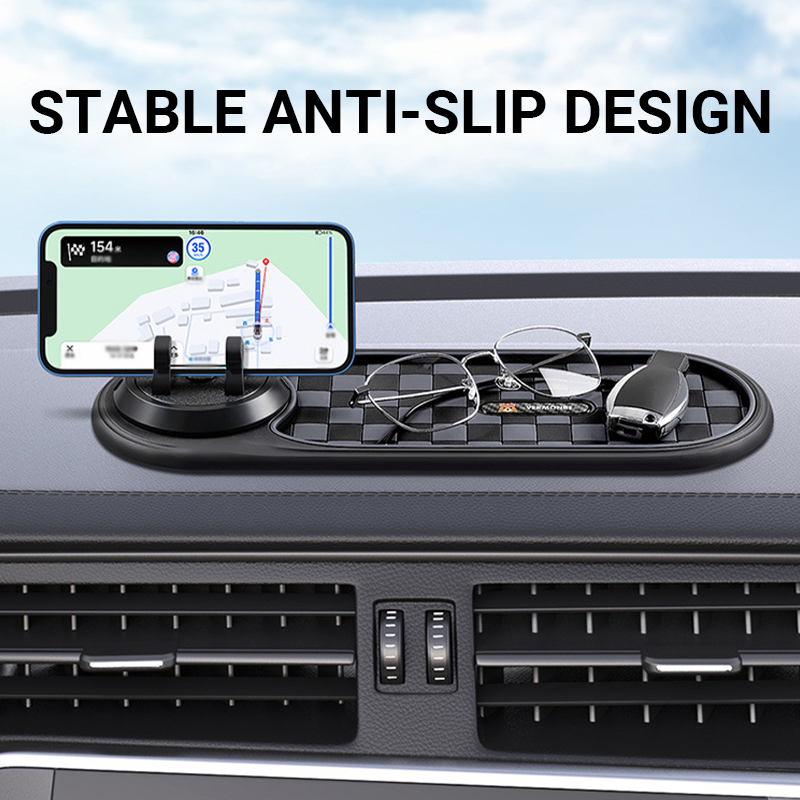 Car Dashboard Anti-Slip Mat with Phone Holder