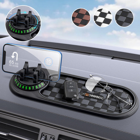 Car Dashboard Anti-Slip Mat with Phone Holder