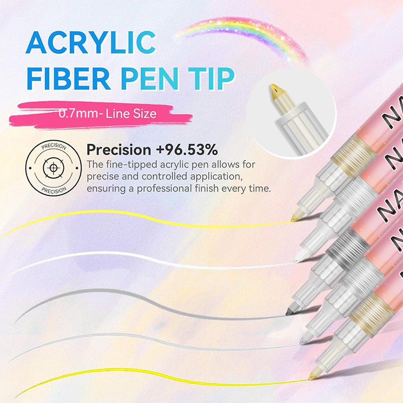 12-farget profesjonelt neglelakkpennsett