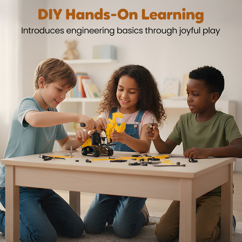 Kids DIY Metal Construction Truck Building Kit