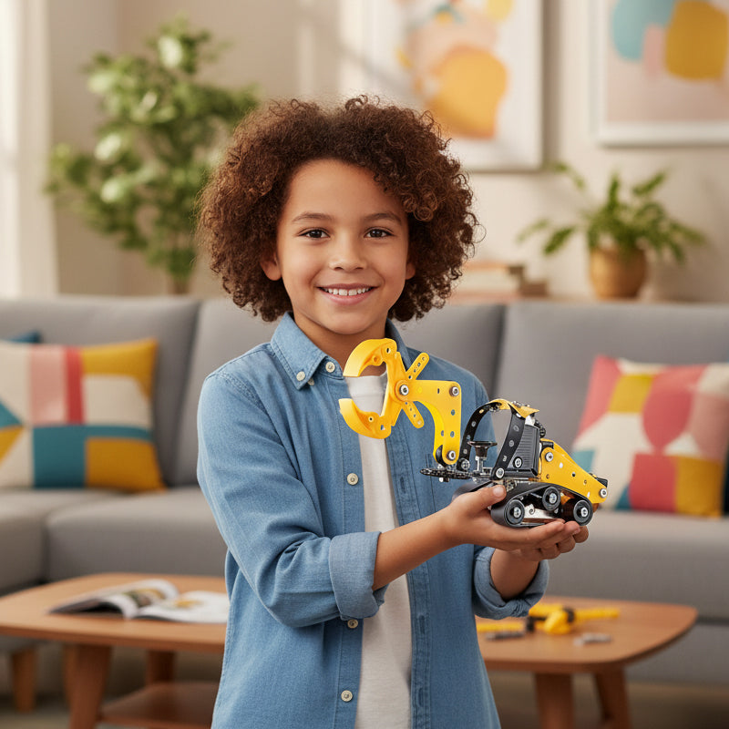 Kids DIY Metal Construction Truck Building Kit