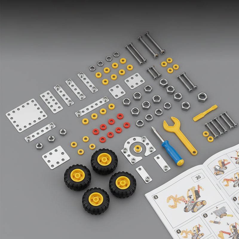 Kids DIY Metal Construction Truck Building Kit