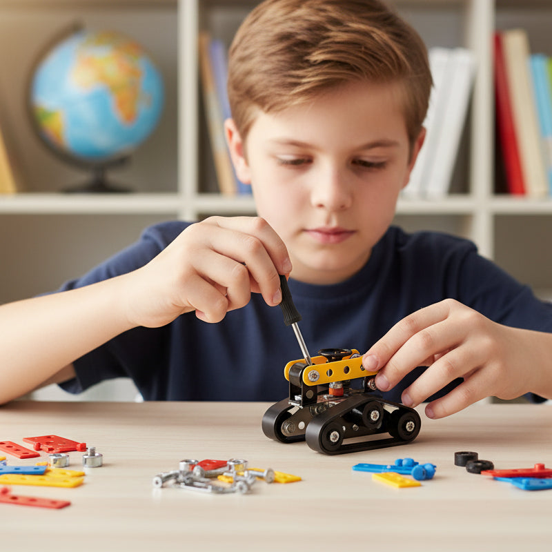 Kids DIY Metal Construction Truck Building Kit