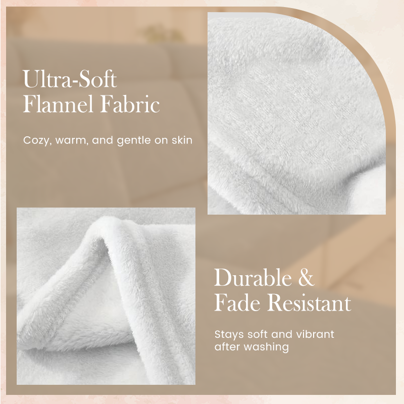 Kunstnerisk trykt flanellpledd