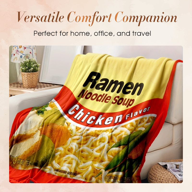 Kunstnerisk trykt flanellpledd