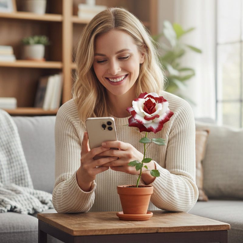 Frø til tofargede røde og hvite roser