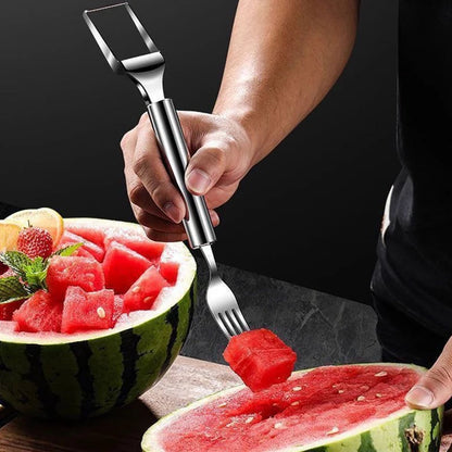 💥מבצע חם: קנו 1 וקבלו 1 חינם🔥🍉 הכנת פירות בקלות✨ חותך ומזלג לפירות 2 ב-1 – להגשה מהירה וקלה של פירות! 🍓