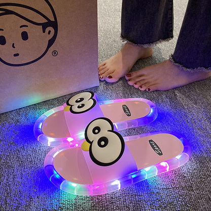 נעלי בית מצוירות עם תאורת LED