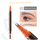 עט גבות נוזלי דו-צדדי עם שתי מברשות